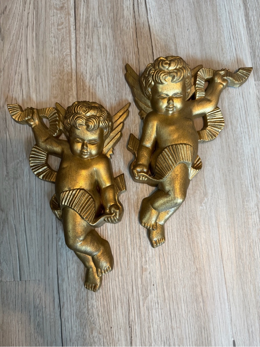 Vintage 1970 Burwood Cherub Set